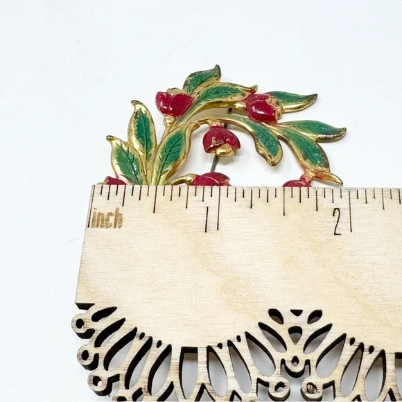 Vintage Enamel Flower Boutique Brooch Pin - Picture 9 of 9